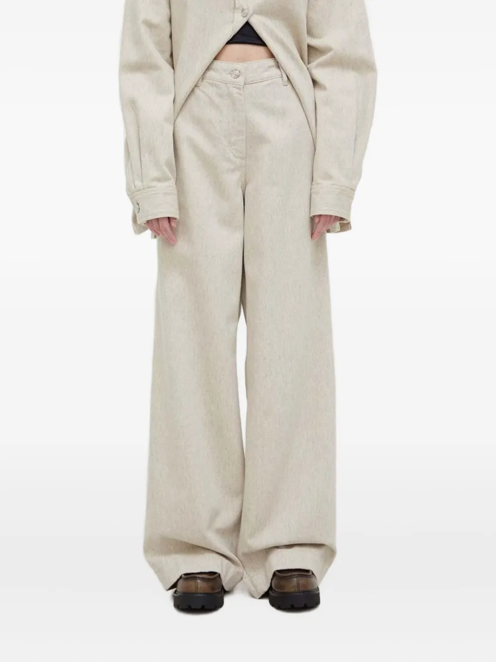 Lovechild Broek met opgestikte zak Beige