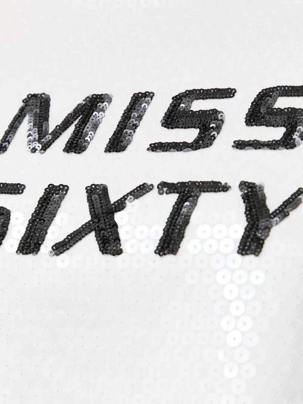 Miss Sixty Sequin-embellished Cropped Top In White