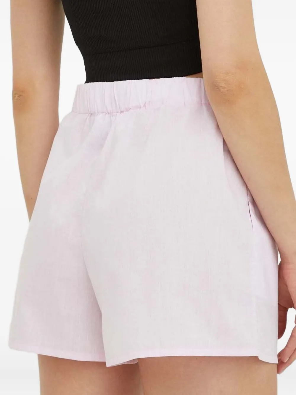 lovechild Linnen shorts met elastische tailleband Roze