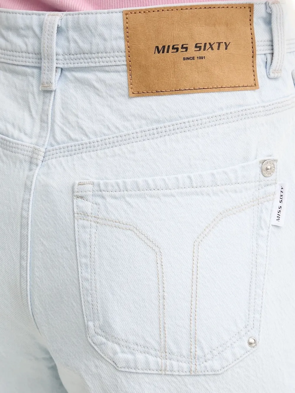 Miss Sixty Jeans met logopatch Blauw
