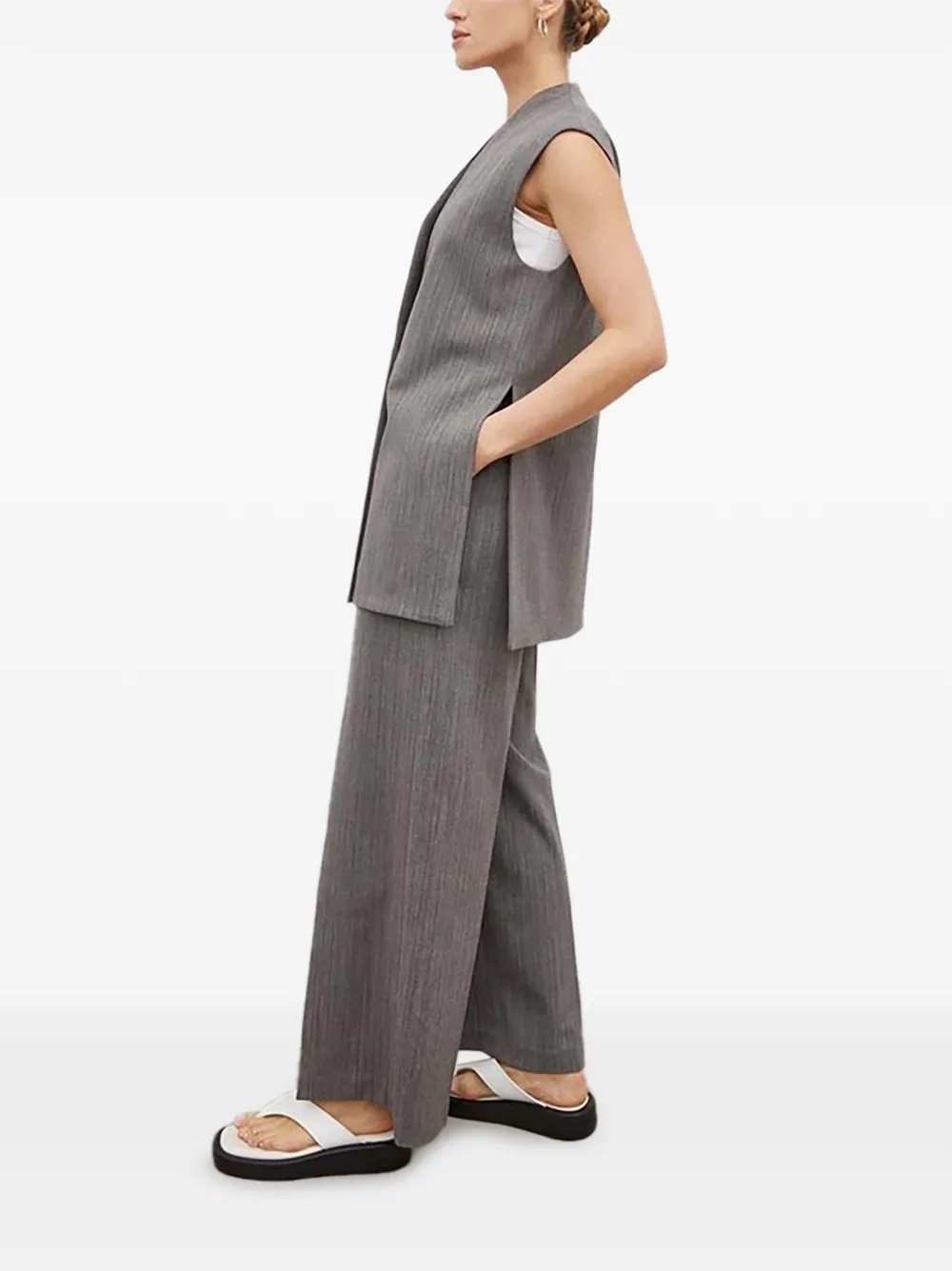  Lovechild Chaleco A Rayas - Gris 