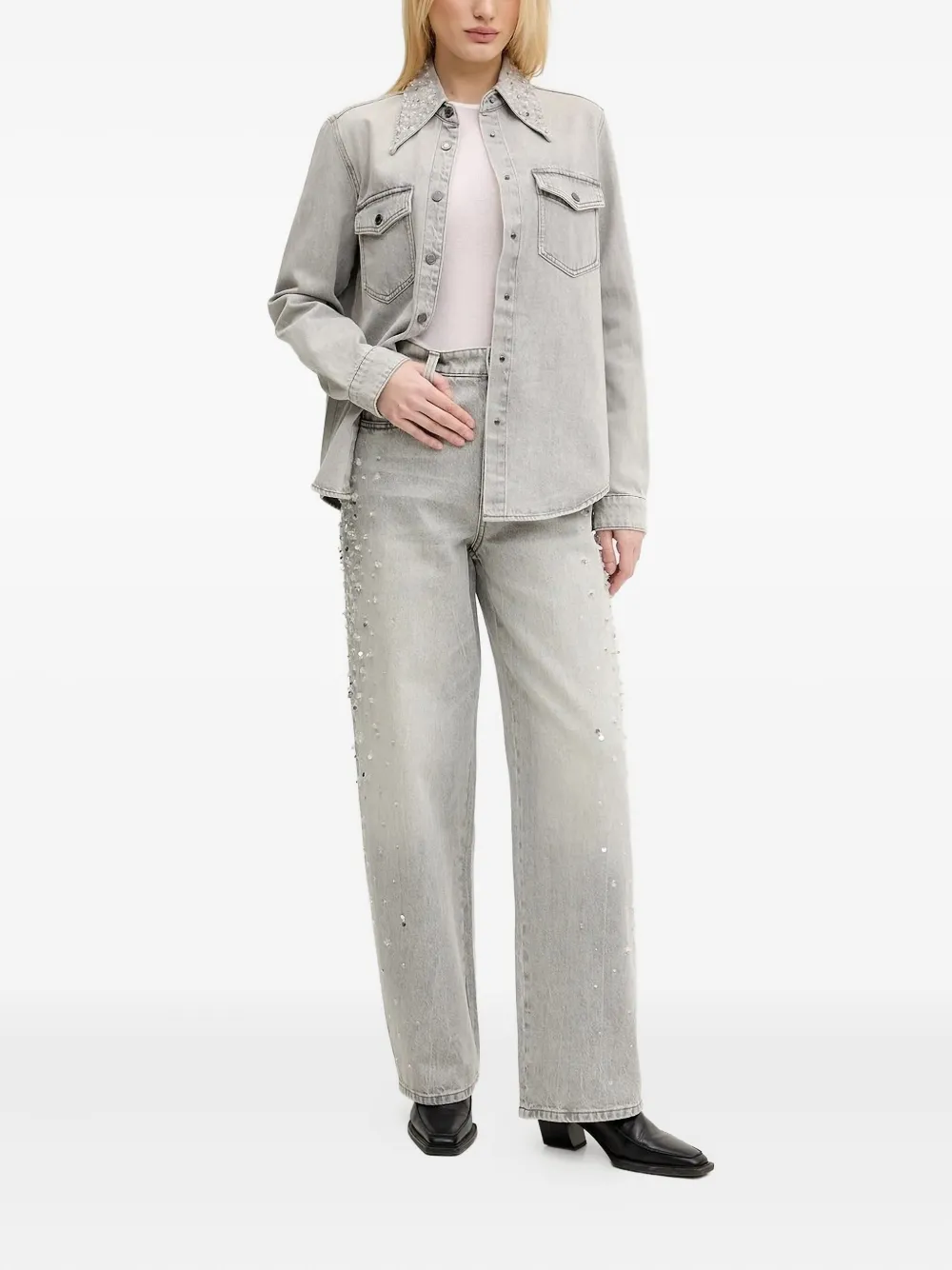 Miss Sixty Denim blouse - Grijs
