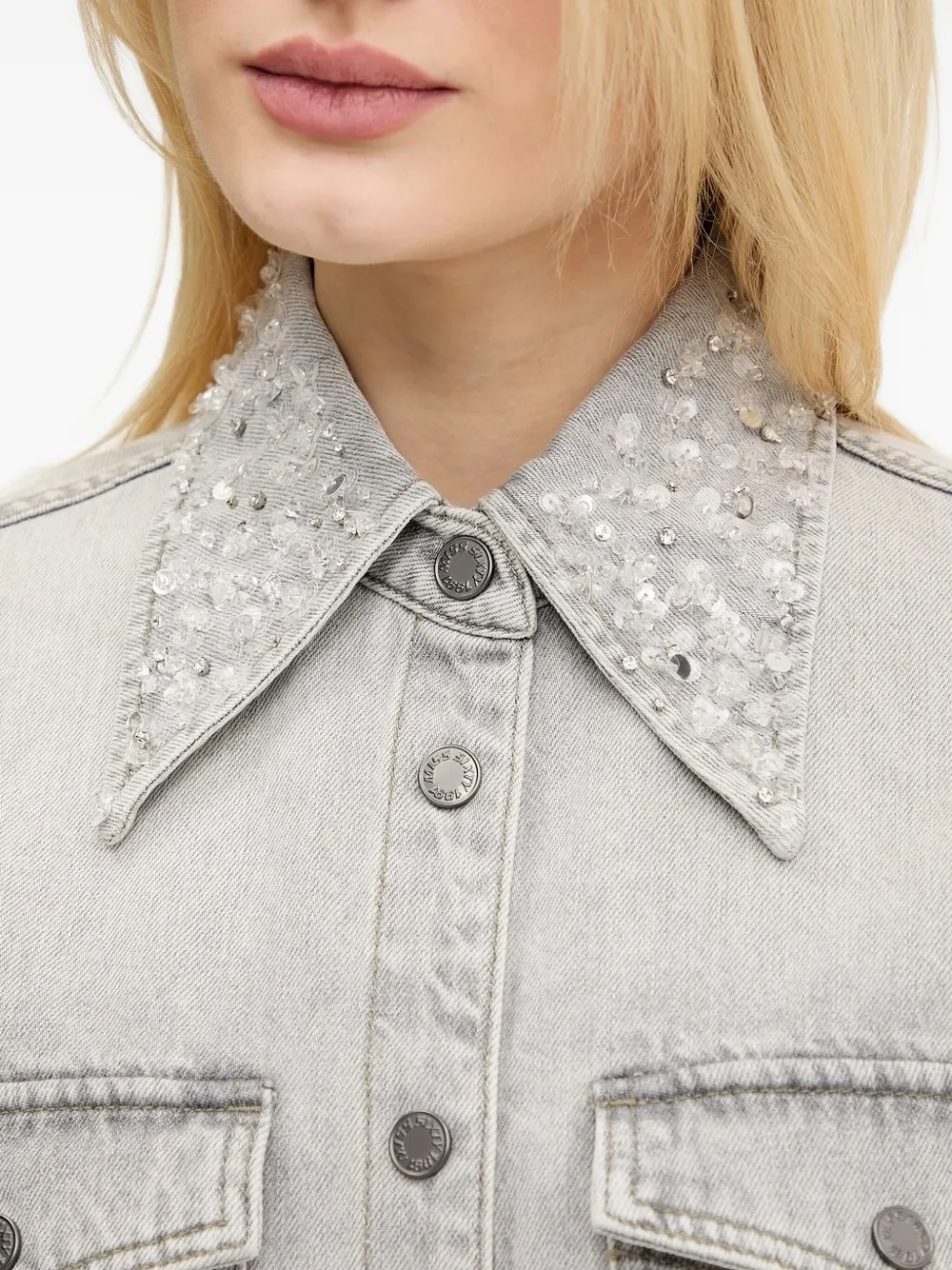 Miss Sixty Denim blouse Grijs
