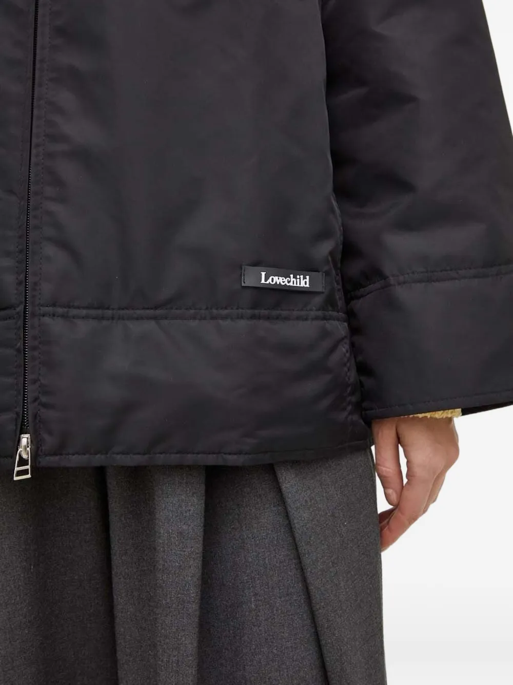 Lovechild Zip-front Patch-pocket Jacket In Black