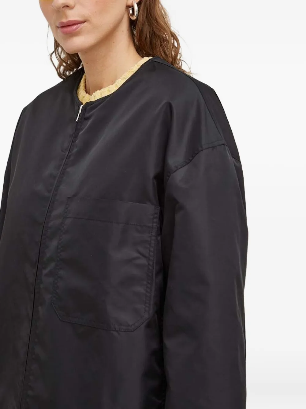 Lovechild Zip-front Patch-pocket Jacket In Black