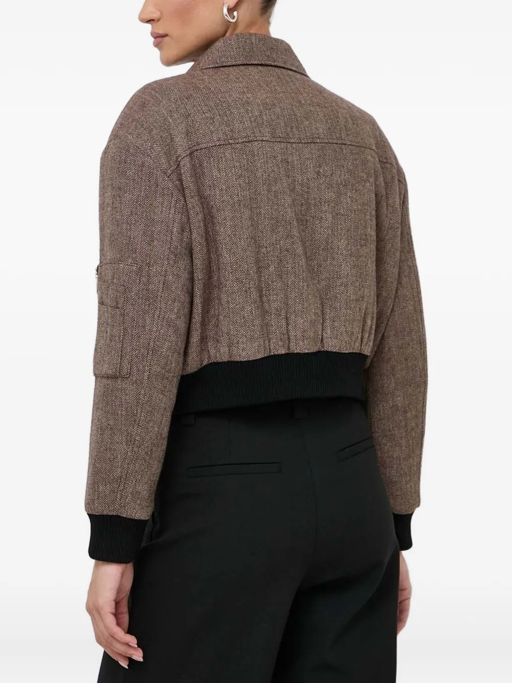 Miss Sixty Cropped wollen jas Bruin