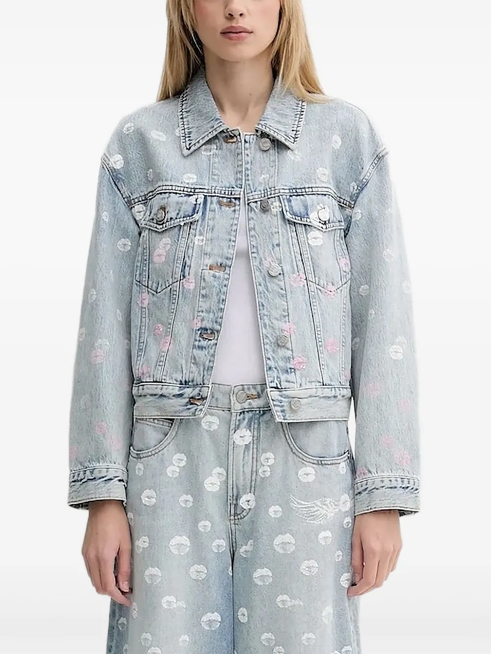 Miss Sixty Button-fastening Denim Jacket In Blue