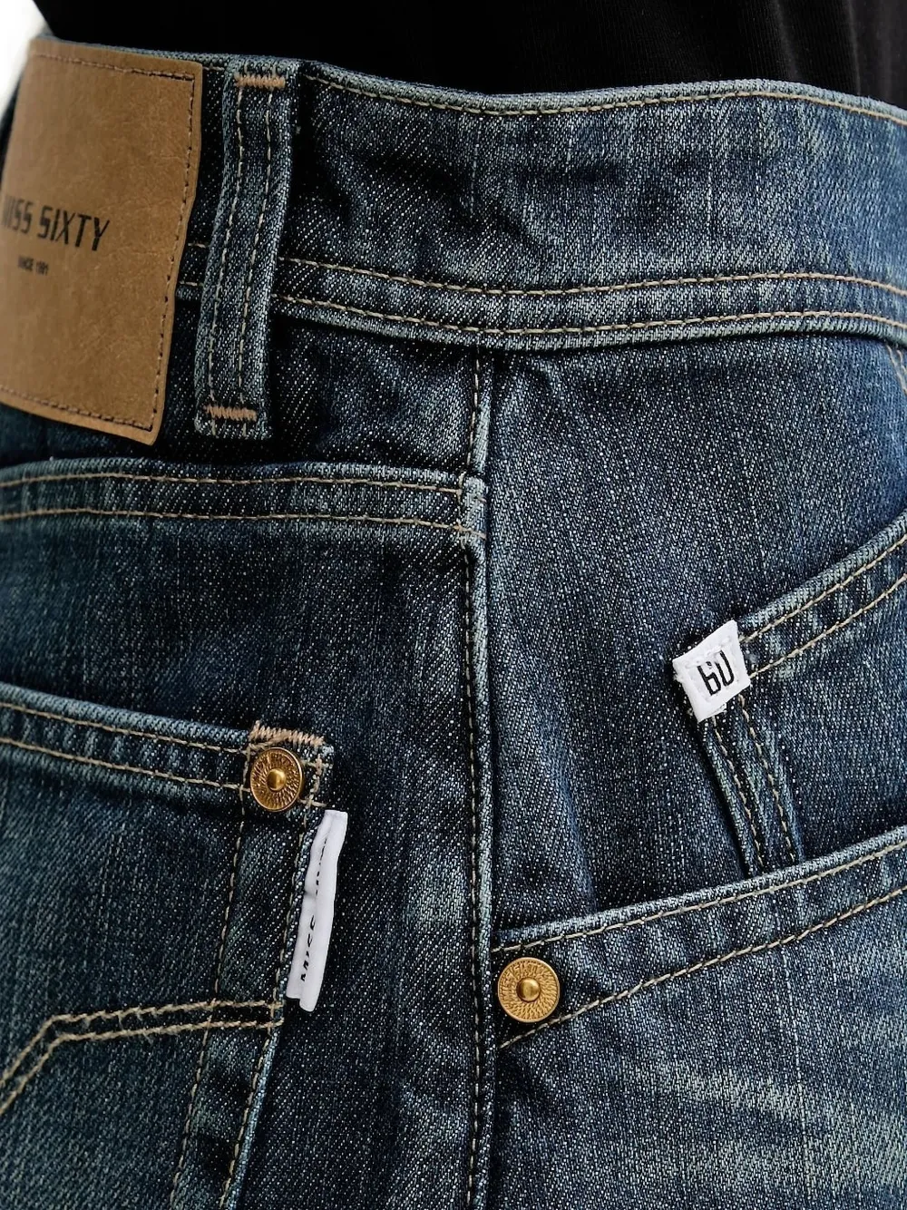 Miss Sixty Logo-plaque Denim Shorts In Blue