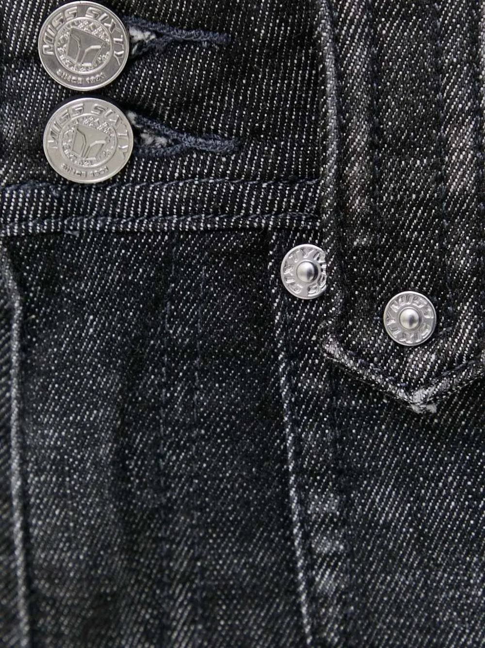 Miss Sixty Button-fastening Patch-pocket Jeans In Gray