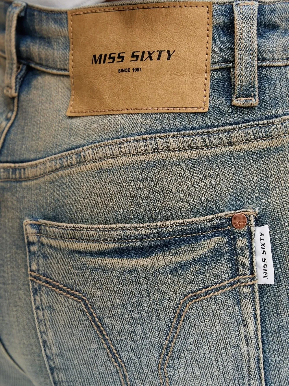 Miss Sixty Jeans met logopatch Blauw