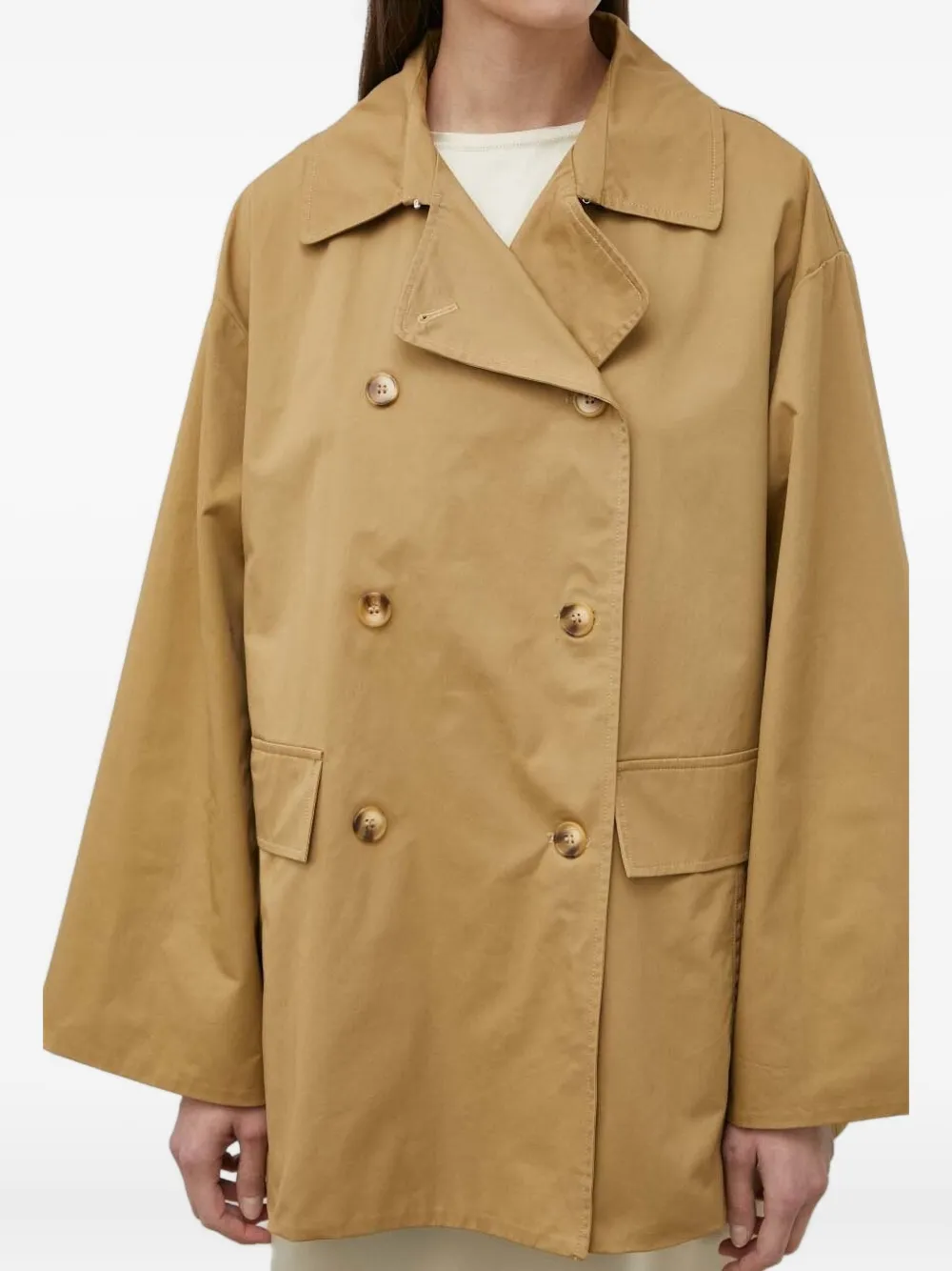Lovechild Double-breasted Buttoned Jacket In Brown