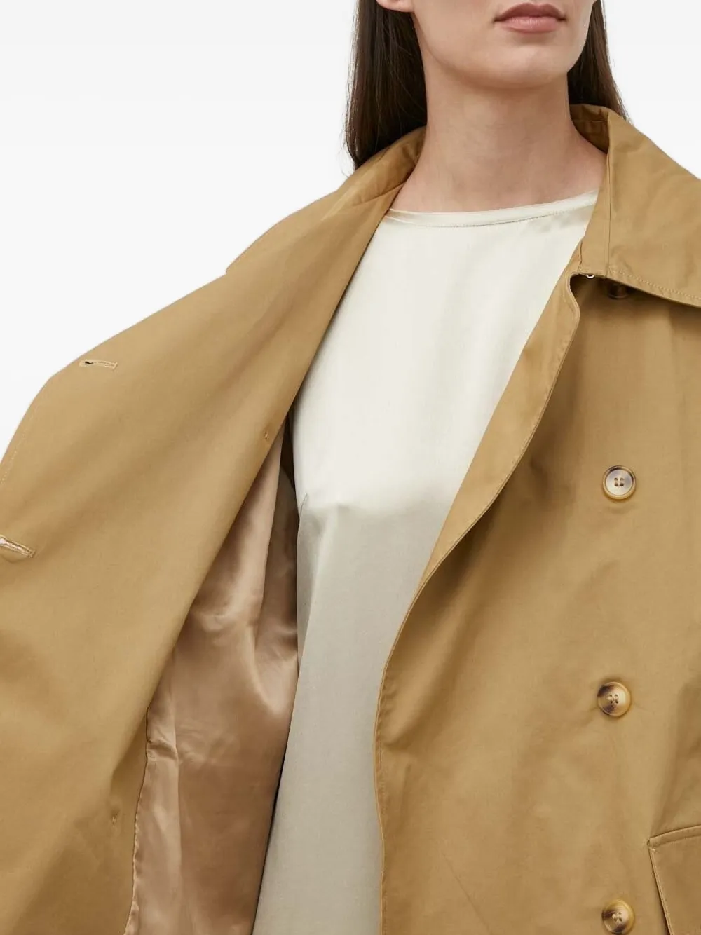 Lovechild Double-breasted Buttoned Jacket In Brown