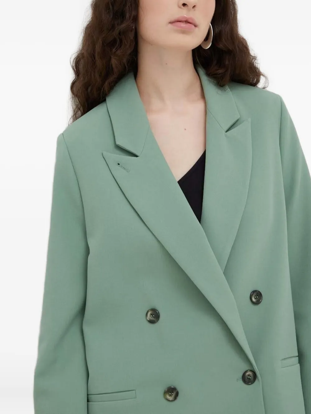  Lovechild Double-breasted Blazer - Green 