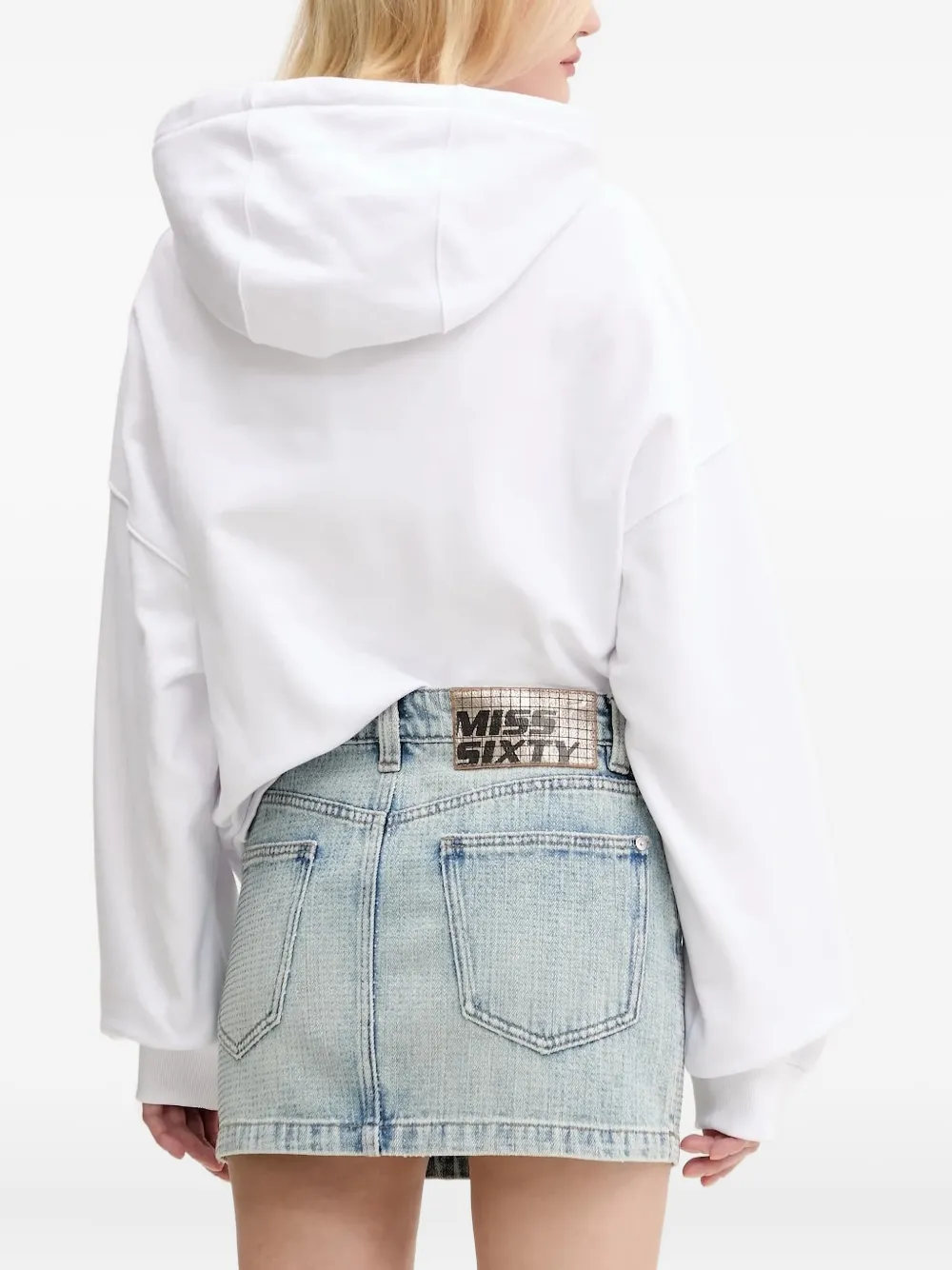 Miss Sixty Spijkerrok met logoplakkaat - Blauw