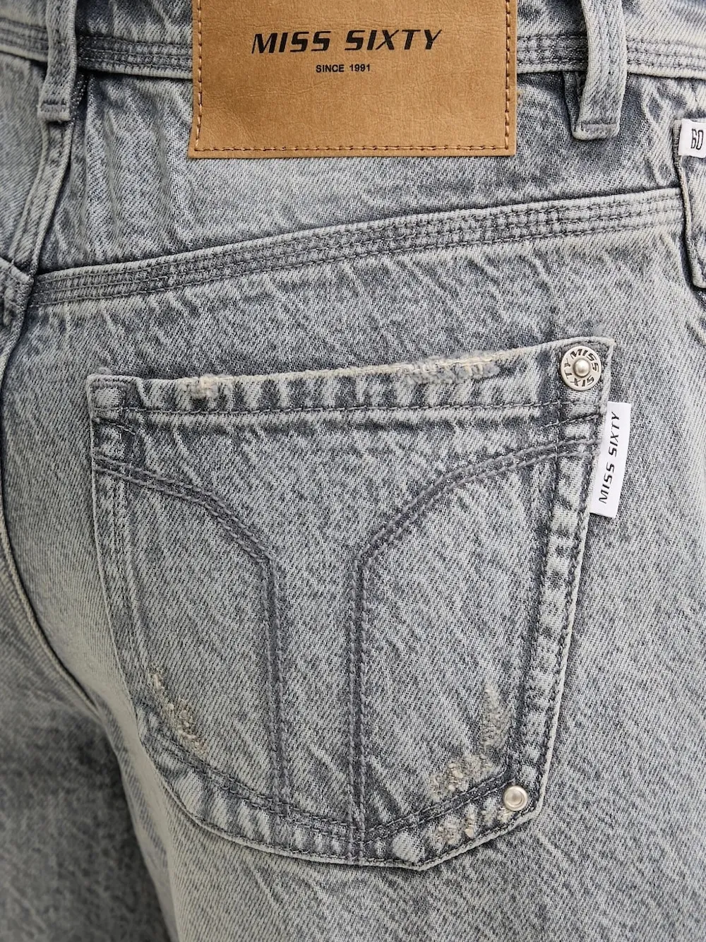 Miss Sixty Jeans met logopatch Grijs