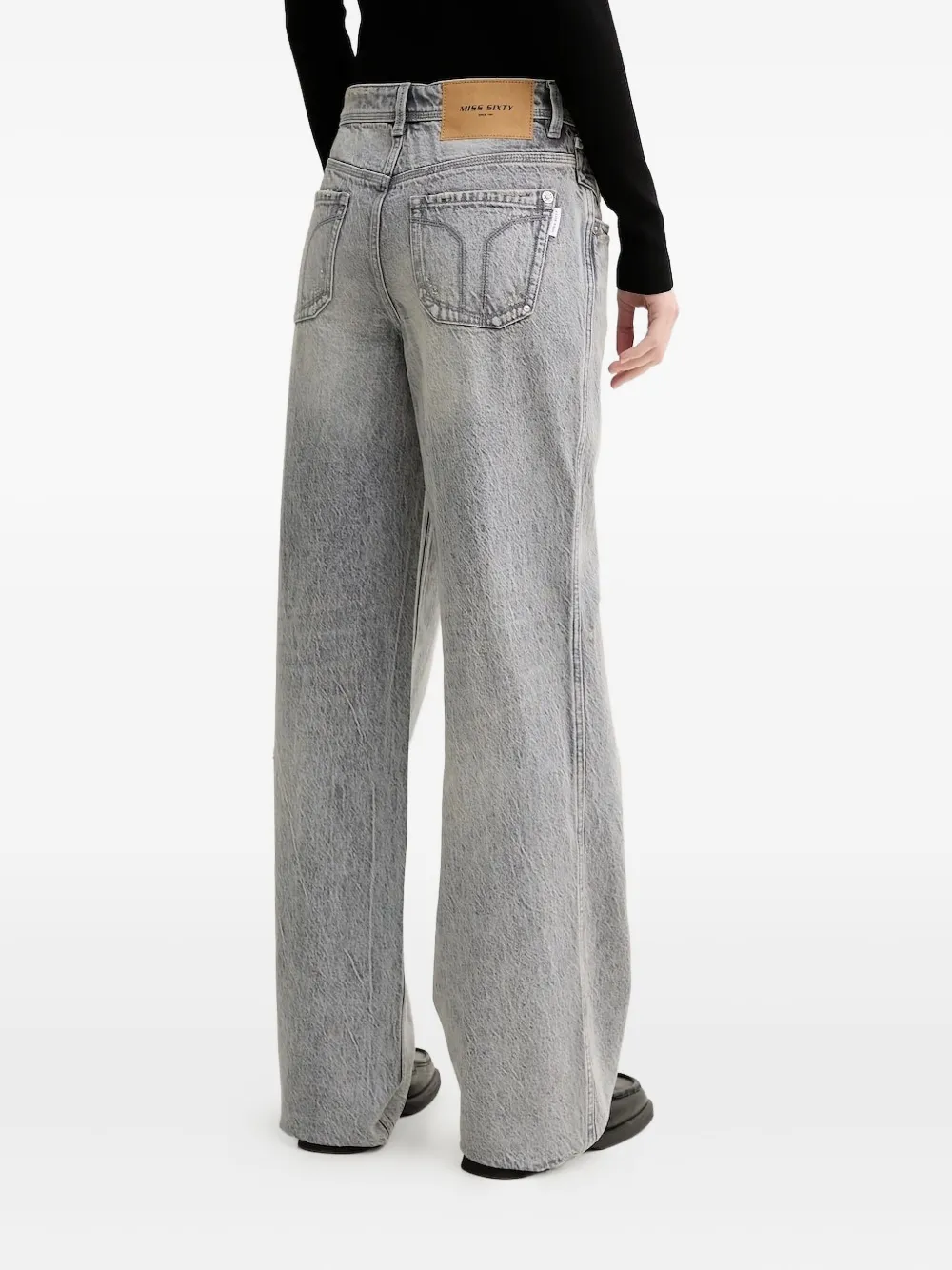 Miss Sixty Jeans met logopatch Grijs