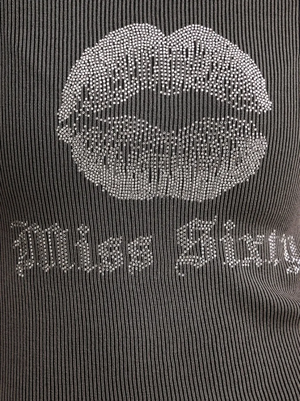 Miss Sixty T-shirt met lippendetail Grijs
