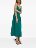 lovechild ruched midi day dress - Green