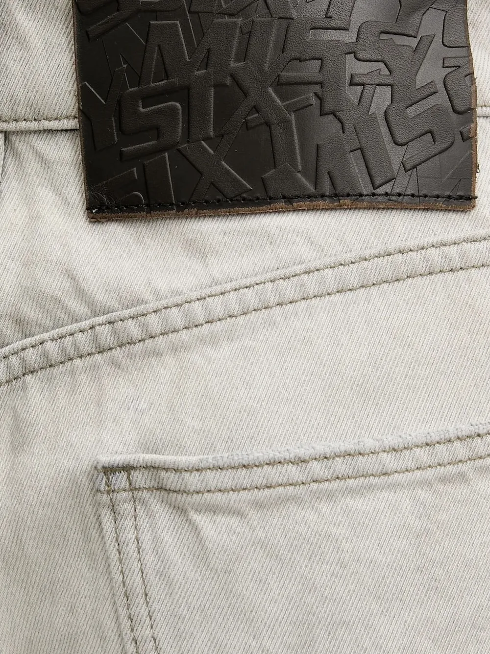 Miss Sixty Denim jeans met franje en logopatch Grijs