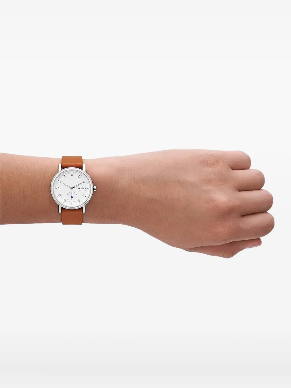 Skagen Signatur Three-Hand Luggage レザー 40mm - ホワイト Skagen Signatur Three-Hand Luggage レザー 40mm - ホワイト