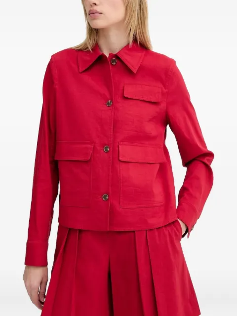 Theory button-fastening flap-pocket jacket