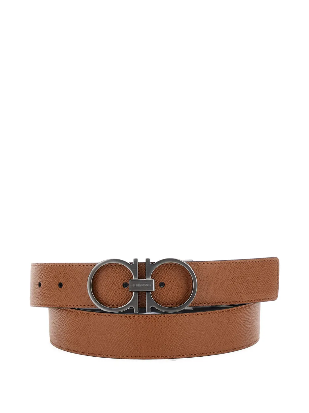 Ferragamo Gancini buckle reversible belt | Brown | Image 1
