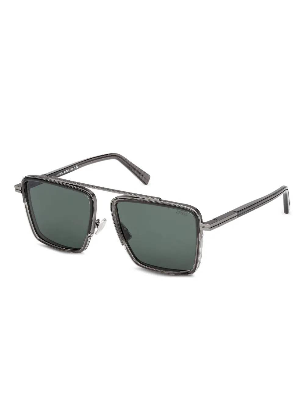 Zegna lunettes de soleil à monture carrée | gris | Image 1