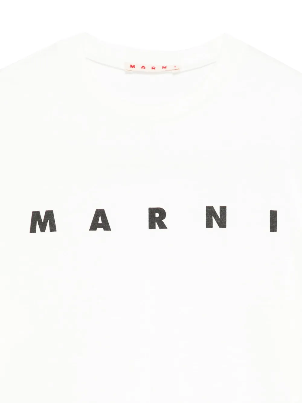 Marni Kids Katoenen T-shirt met logoprint Wit