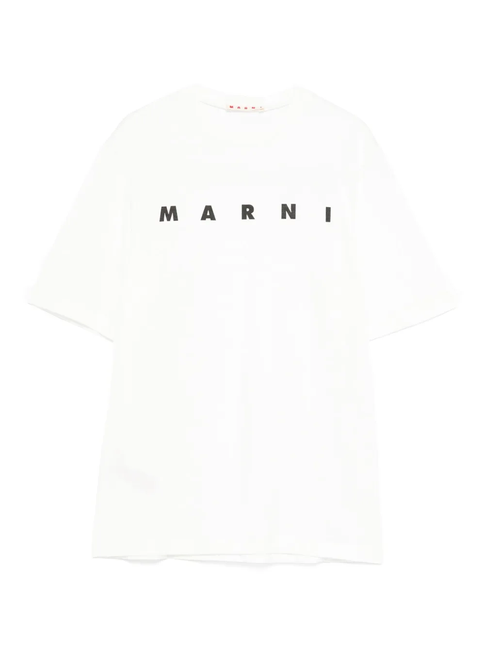 Marni Kids Katoenen T-shirt met logoprint Wit