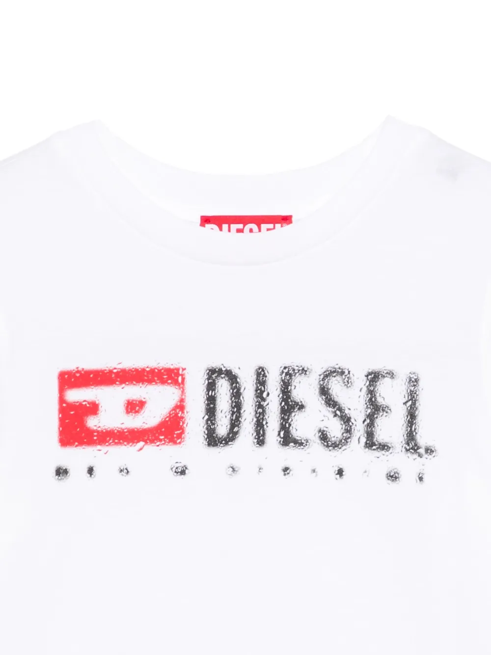 Diesel Kids logo-print long-sleeve top Wit