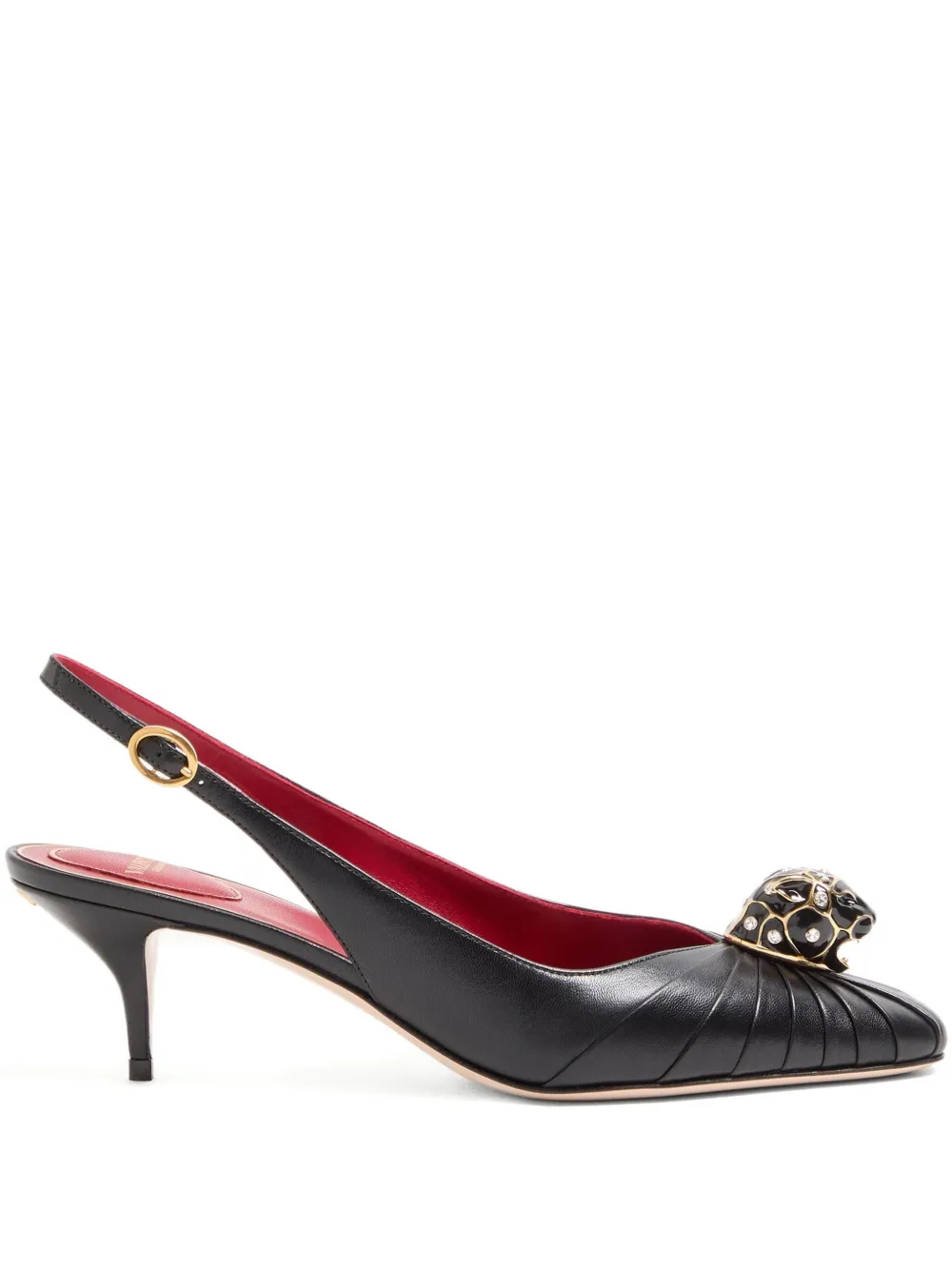 Valentino Garavani 55mm Panthea geplooide pumps Zwart
