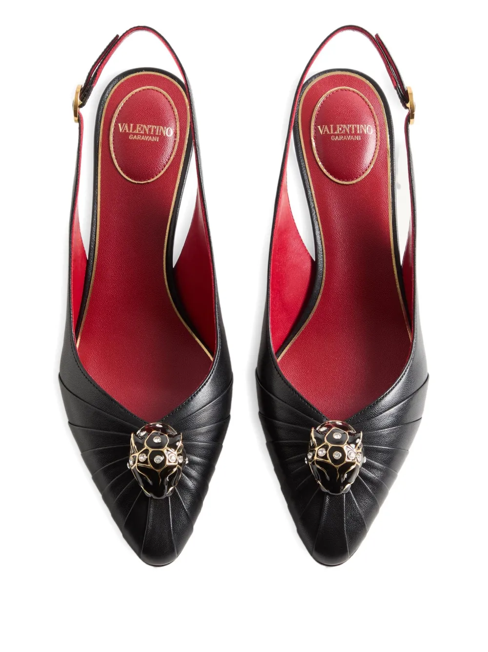 Valentino Garavani 55mm Panthea geplooide pumps Zwart