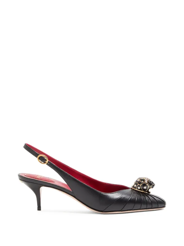 Valentino Garavani Panthea Goatskin Pumps 55mm in Black