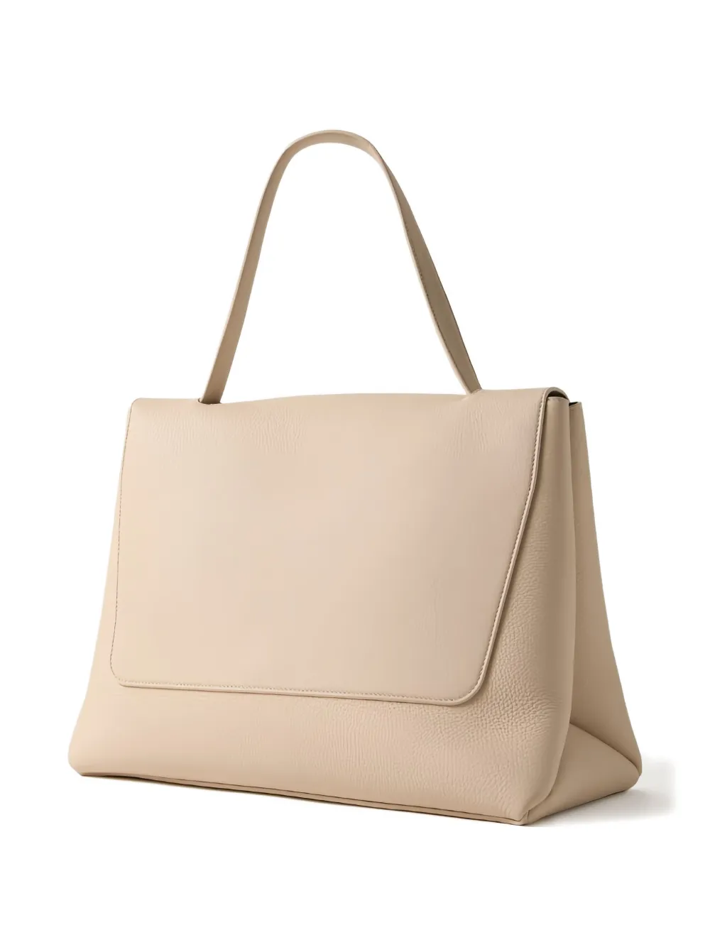KHAITE Large Lia top-handle leather tote bag Beige