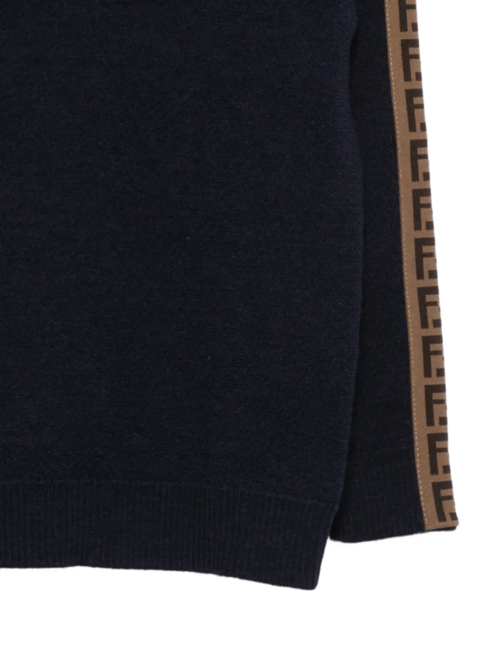 Fendi Kids Trui met FF-logoband Blauw