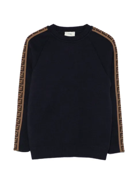 Fendi Kids FF logo-tape sweater