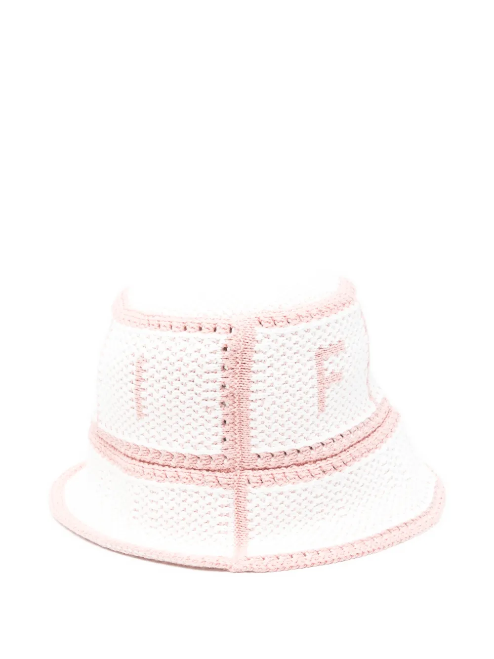 Fendi Kids Vissershoed met logo-detail Wit