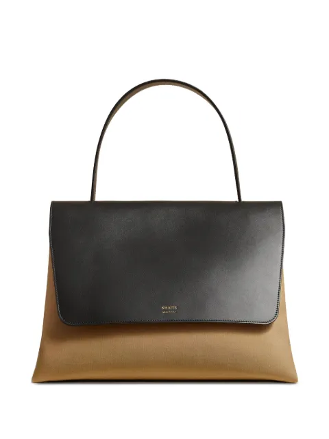KHAITE leather-panel tote bag
