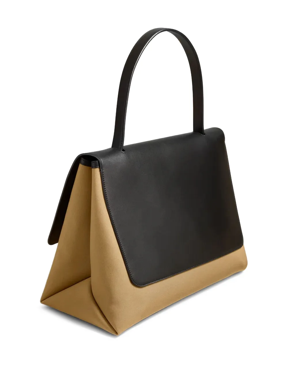 KHAITE leather-panel tote bag Beige