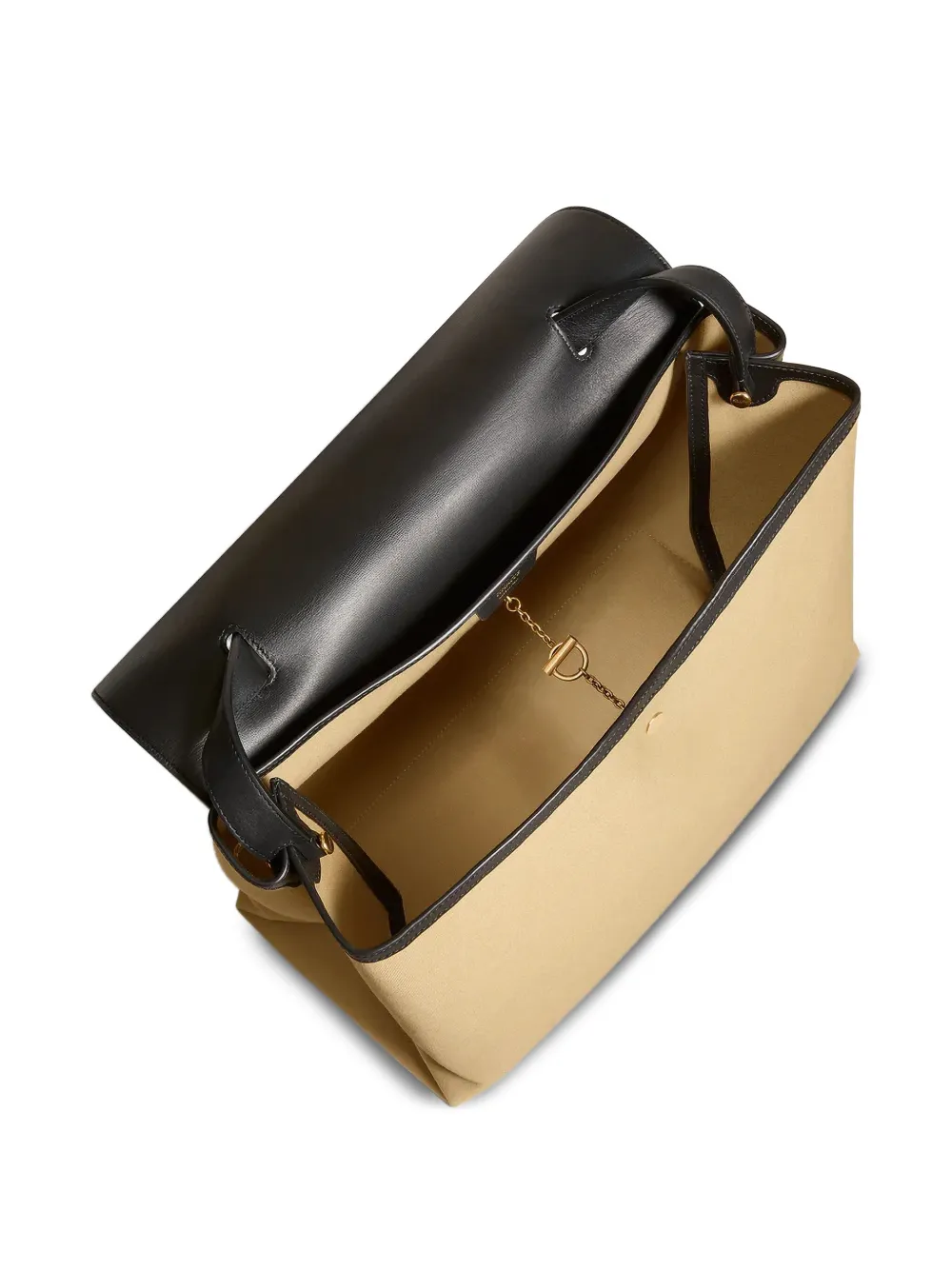 KHAITE leather-panel tote bag Beige