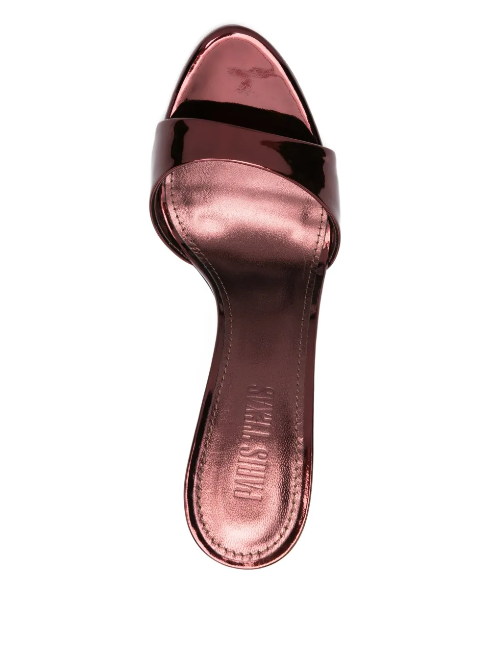 Paris Texas 110mm Lidia metallic leather sandals Red