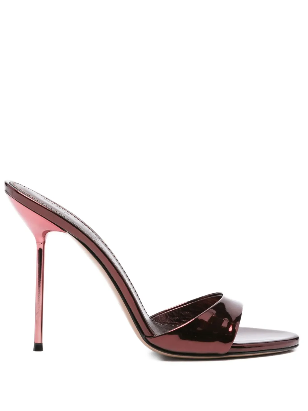 Paris Texas 110mm Lidia metallic leather sandals Red