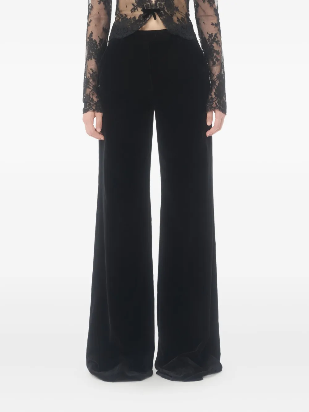 Valentino Garavani Fluwelen broek Zwart