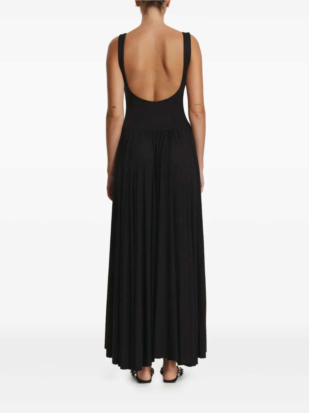  Pnk Open-back Maxi Dress - Black 