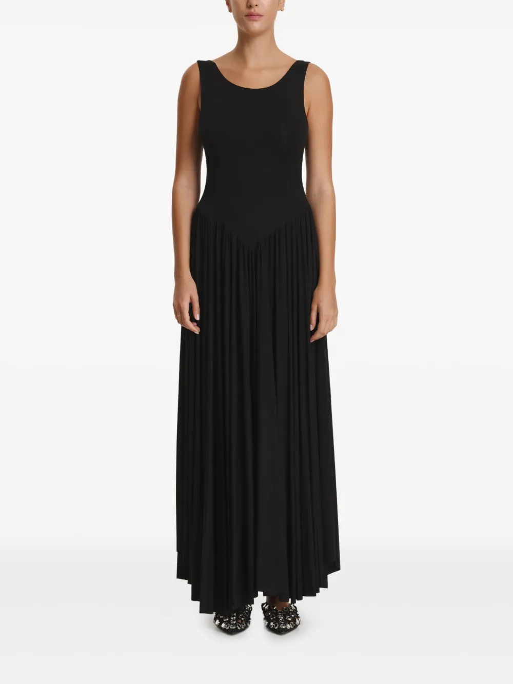 PNK open-back maxi dress | Black | Image 1