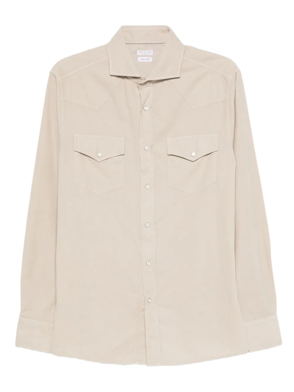 Brunello Cucinelli T-shirt met dubbele zak Beige
