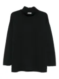 Haikure high-neck cotton top - Black