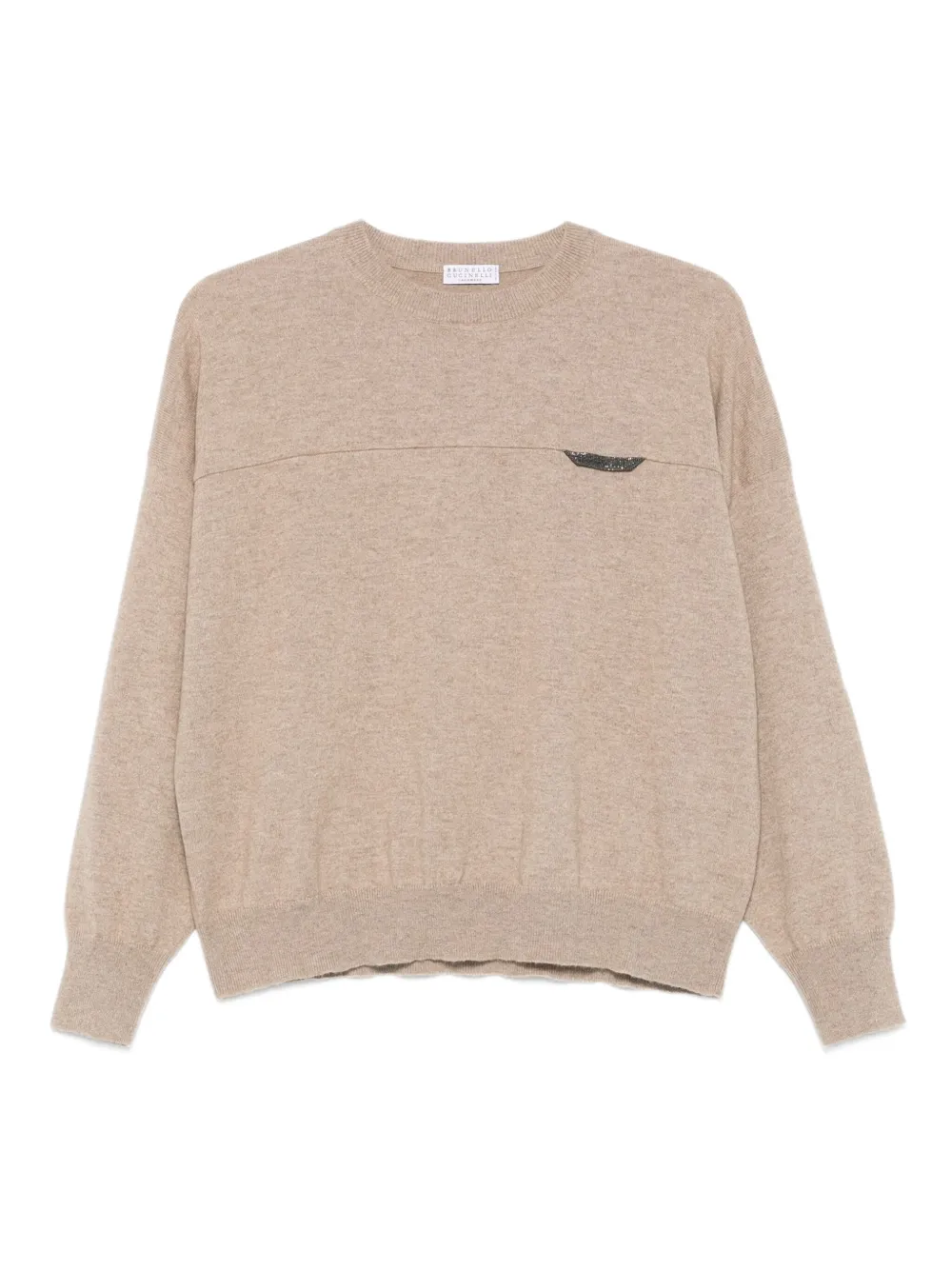 Brunello Cucinelli monili-embellished sweater | Brown | Image 1