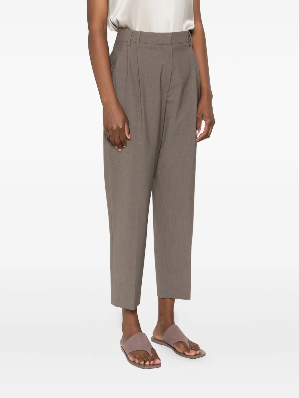 Brunello Cucinelli Broek met detail Bruin