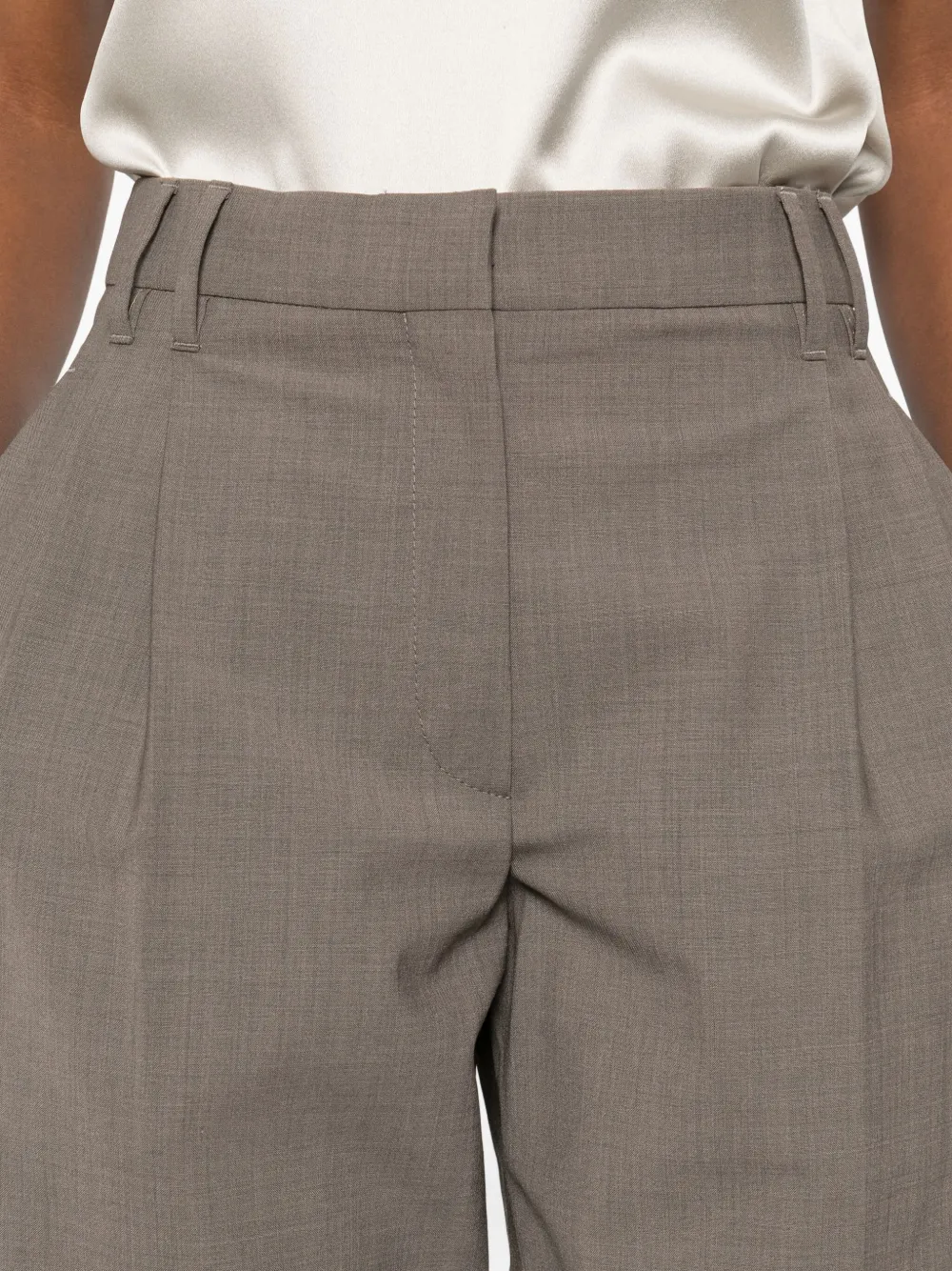 Brunello Cucinelli Broek met detail Bruin